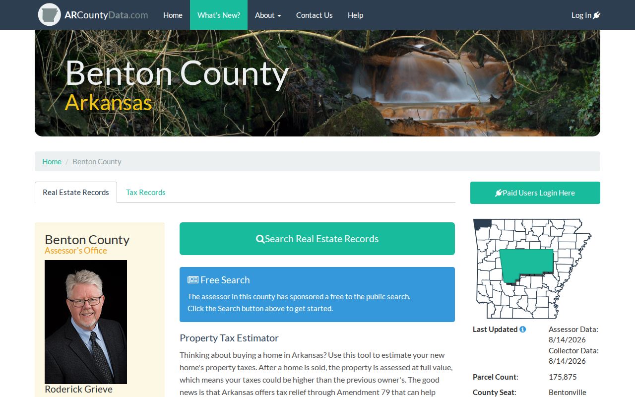 Rogers street directory Benton County property address search